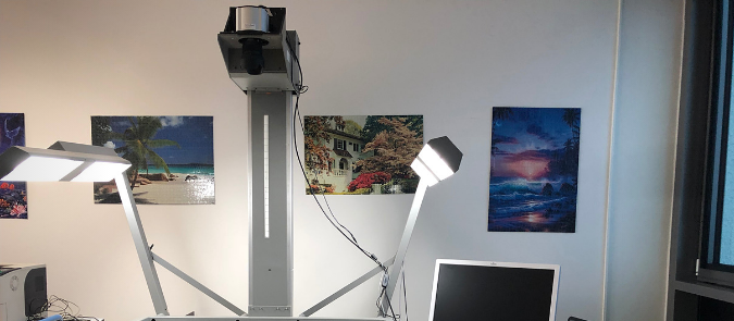 Beispielinstallation Reprokamera