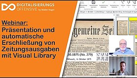 Youtube Video Vorschaubild zu Webinar-Mitschnitt: Präsentation & automatische Erschließung von Zeitungsausgaben mit Visual Library