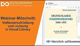 Youtube Video Vorschaubild zu Webinar-Mitschnitt: Verschiedene Wege der Volltexterschließung- und nutzung in Visual Library