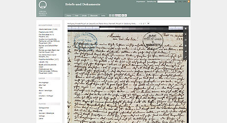 Brief von Mozart aus dem Bestand der Stiftung Mozarteum Salzburg
