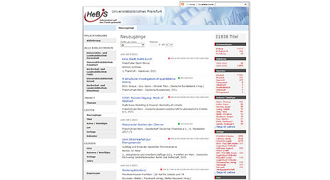 Übersicht ePflichtexemplare der UB Frankfurt