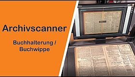 Youtube Video Vorschaubild zu Buchhalterung/Buchwippe am Archivscanner