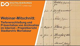 Youtube Video Vorschaubild zu Tiefenerschließung und Präsentation von Archivalien im Internet - Ein Projektbericht des Stadtarchiv