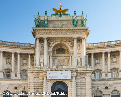 Außenaufnahme vom Gebäude der österreichischen Nationalbibliothek